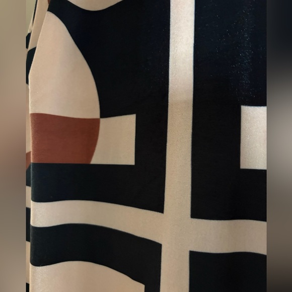 NWT $178 By Anthropologie Mock Neck Column Geometric Midi Dress Size Large SOFT - Picture 12 of 12